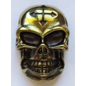 Cast metal badge Skull