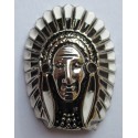 Sioux indiano distintivo in metallo fuso