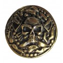 Pirate cast metal badge