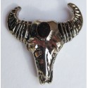 buffalo head cast metal badge