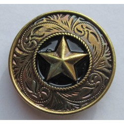 Star cast metal badge