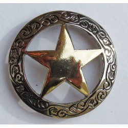 étoile broche badge pins en métal coulé