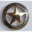 Star cast metal badge