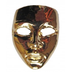 carnival mask cast metal badge