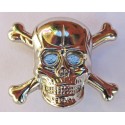 Skull cast metal badge