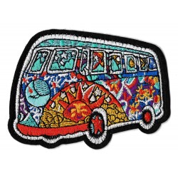Toppa  termoadesiva mini furgone combinato hippy