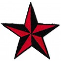 Iron-on Patch black and red star