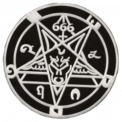 Patche dorsal thermocollant Satan Pentagramme 666