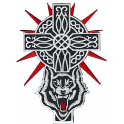 Aufnäher groß Patch Bügelbild Keltisches Kreuz