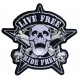 Iron-on Back Patch Live Free Ride Free