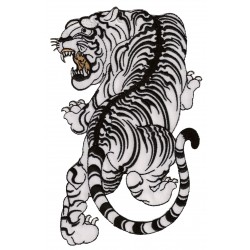 Patche dorsal tigre tattoo écusson dos grande taille patch brodé grand 