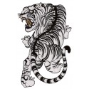 Aufnäher groß Patch Bügelbild Tiger Tattoo