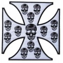 Patche dorsal Croix Malte Skull