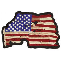 Iron-on Back Patch USA flag dirty