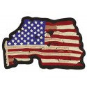 Toppa grande termoadesiva USA flag dirty