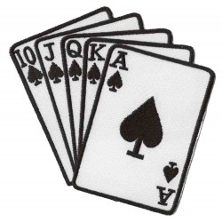 Aufnäher Patch Bügelbild royal Flush Poker