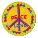 Patche écusson thermocollant Peace and Love
