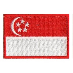 Aufnäher Patch Flagge Bügelbild Singapur