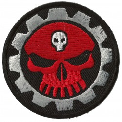 Aufnäher Patch Bügelbild Mechanic Skull