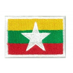 Aufnäher Patch klein Flagge Bügelbild Myanmar Burma