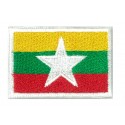 Aufnäher Patch klein Flagge Bügelbild Myanmar Burma