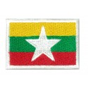 Aufnäher Patch klein Flagge Bügelbild Myanmar Burma