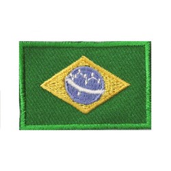 Aufnäher Patch klein Flagge Bügelbild Brasilien