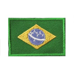 Parche bandera pequeño termoadhesivo Brasil