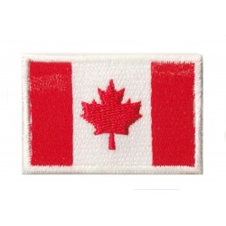 Parche bandera pequeño termoadhesivo Canadá