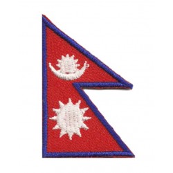 Aufnäher Patch klein Flagge Bügelbild  Nepal