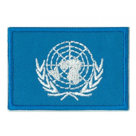 Patche écusson petit drapeau Nations Unies ONU