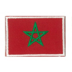 Aufnäher Patch klein Flagge Bügelbild Marokko