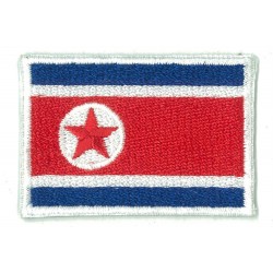 Aufnäher Patch klein Flagge Bügelbild Nordkorea