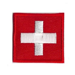 Toppa  bandiera piccolo termoadesiva Svizzera