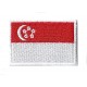 Aufnäher Patch klein Flagge Bügelbild Singapur