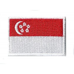 Aufnäher Patch klein Flagge Bügelbild Singapur