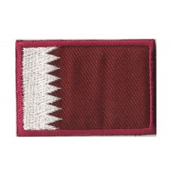 Aufnäher Patch klein Flagge Bügelbild Katar