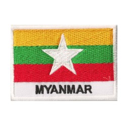 Patche drapeau Myanmar Birmanie