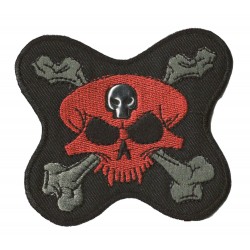 Iron-on Patch Red  Skull Chaos