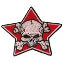 Iron-on Patch  Red Star skull