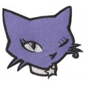 Iron-on Patch cat purple