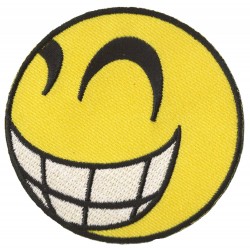 Patche écusson thermocollant Smiley malin
