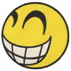 Patche écusson thermocollant Smiley Malin