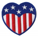 Iron-on Patch Heart USA