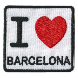 Aufnäher Patch Bügelbild I love Barcelona