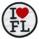 Aufnäher Patch Bügelbild I love FL Florida