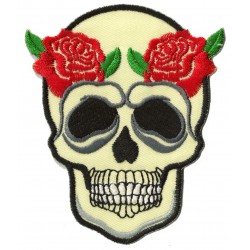 Patche écusson thermocollant skull art Tattoo tete de mort