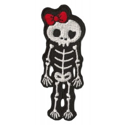 Parche termoadhesivo Red Bow Girl Skeleton