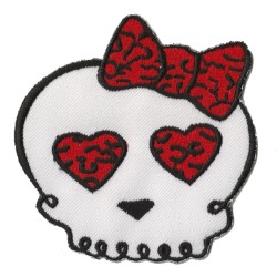Patche écusson thermocollant Lady Skull