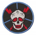 Toppa  termoadesiva Skull Army Badge